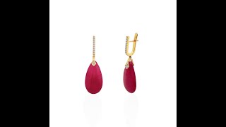 Video: Red Jade and Diamond Earrings SERENITY