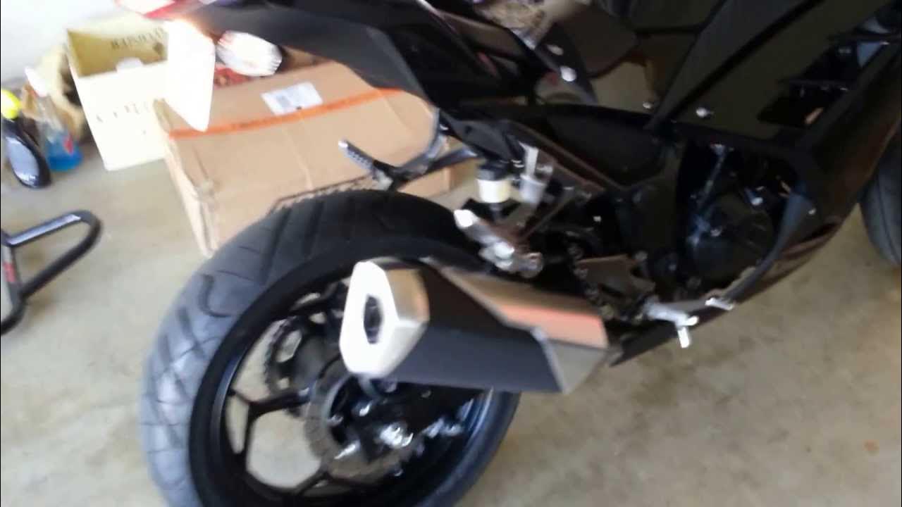 2013 Kawi Ninja 300 w/ stock exhaust - YouTube