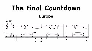 Europe - The Final Countdown Sheet Music