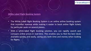 White Label Travel Portal Development