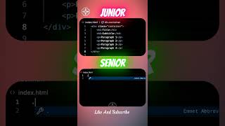 "Junior vs Senior Developer | HTML & JavaScript Programming Skills Comparison"#shorts
