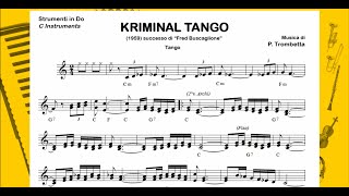 KRIMINAL TANGO (P.Trombetta) tango: Playalong Backing-Track Lyrics Sheet Music C B E Accordion