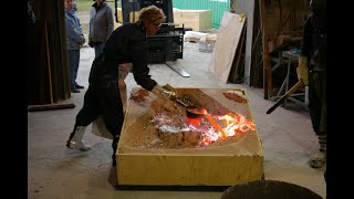 Gabrielle Fischer Bronze Artist  Bronze Foundry Preparation and Application of free pour sand cast.