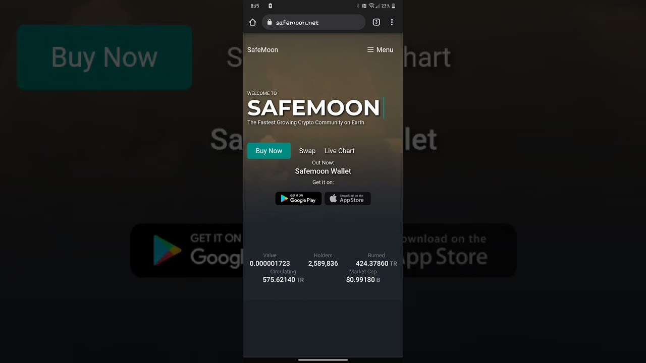 Safemoon Billionaire trying out the new Safemoon Wallet for android with live swap test