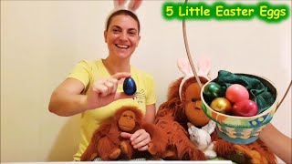 5 little Easter eggs - with egg shakers | Nursery rhymes & kids songs to sing along