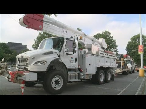Crews work to restore power after Dorian - YouTube