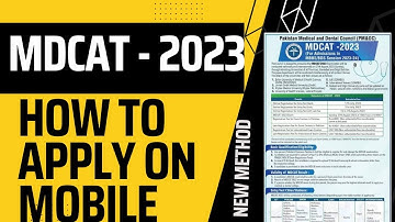 How to apply for MDCAT 2023 on Mobile | MDCAT online application procedure | PMDC Updates