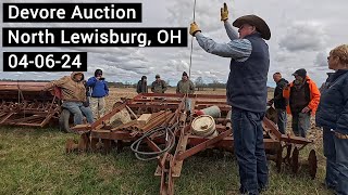 YouTubers Bid & Buy Old Farm Equipment  DeVore Auction Results  North Lewisburg, OH 040624