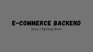 E-Commerce Backend Project | Introduction & Overview (Part 1)