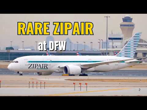 RARE ZIPAIR Dreamliner at DFW ✈️ Diverted Boeing 787-8 Departure