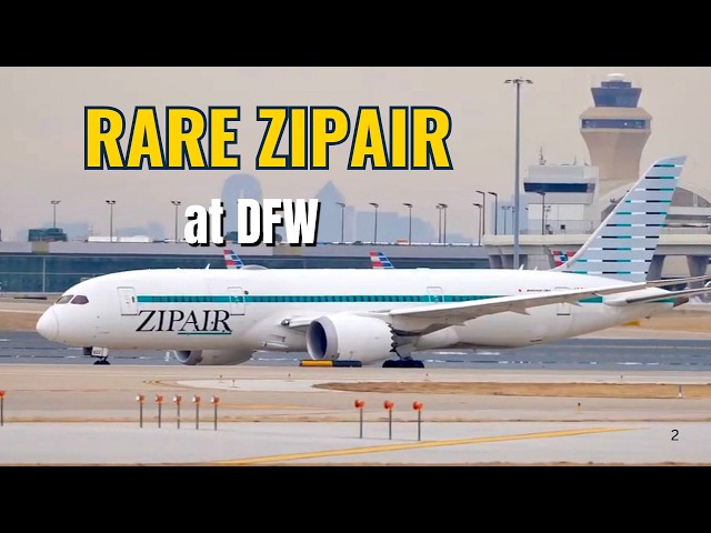 RARE ZIPAIR Dreamliner at DFW ✈️ Diverted Boeing 787-8 Departure