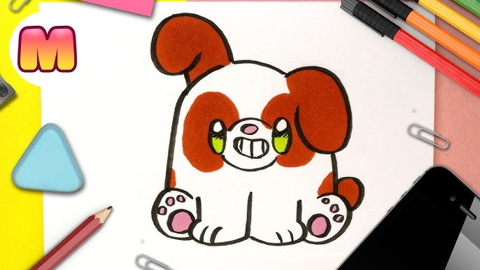 COMO DIBUJAR UN CUADERNO KAWAII - Dibujos kawaii faciles - COMO DIBUJAR  UTILES ESCOLARES KAWAII 