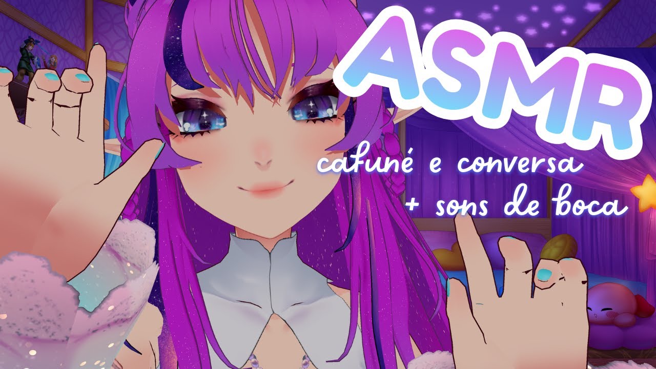 [ASMR] Cafuné e conversa para você dormir bem 😴 + sons de boca