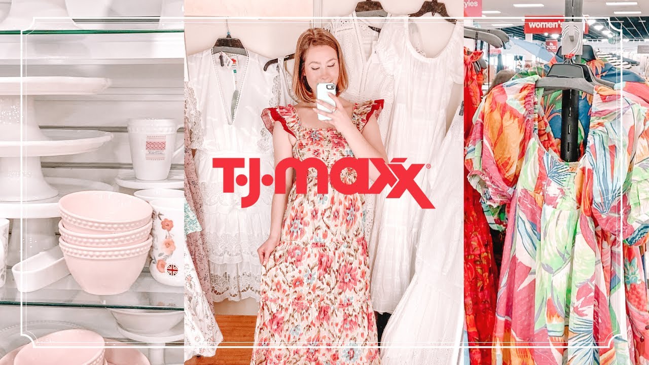 COME SHOPPING WITH ME AT TJ MAXX | SPRING DRESSES TRY ON & MY GIRLY ...