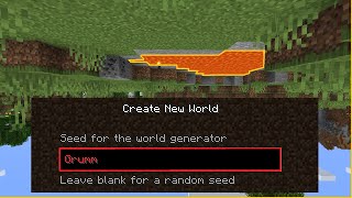 Playing Seed GRUMM in Minecraft