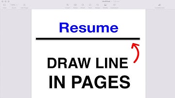 How to Draw a Line In Pages [ MAC ]