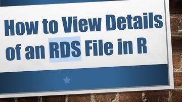 How to View Details of an RDS File in R