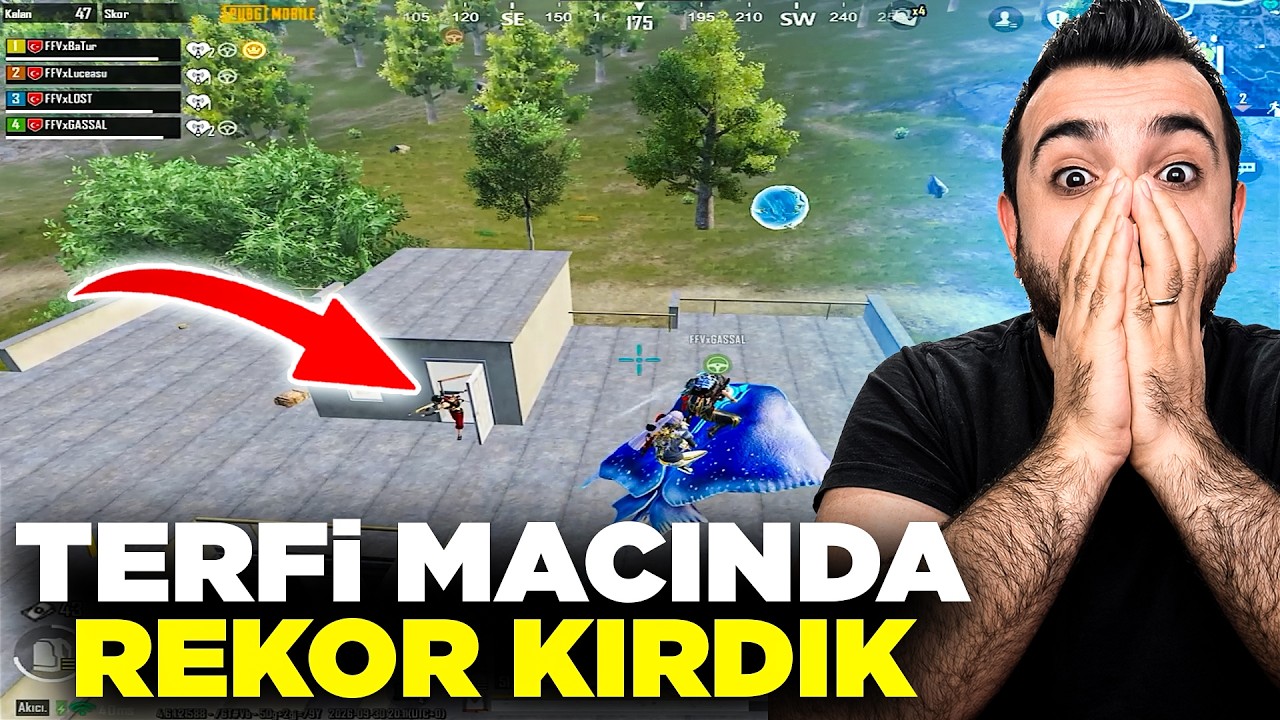 TERFİ MAÇINDA REKOR KİLL ALDIK EFSANE MAÇ ! BATUR GAME PUBG MOBİLE !
