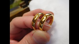 k24 純金の結婚指輪！鍛造で純金の指輪を制作