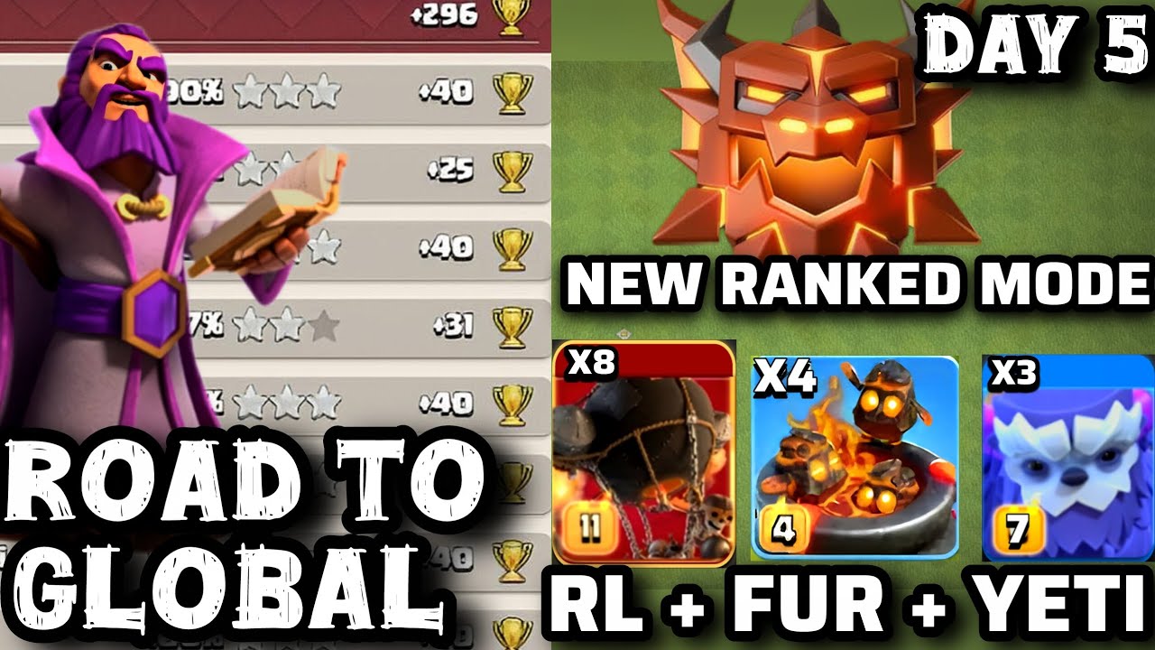 Th18- Day 5 | FB+FUR+YETI strategy | New ranked mode LL attacks | 