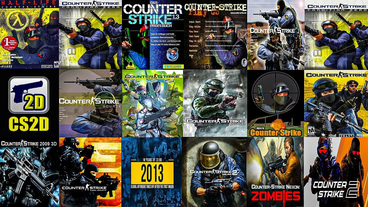 Эволюция игр COUNTER-STRIKE (1999-2025)