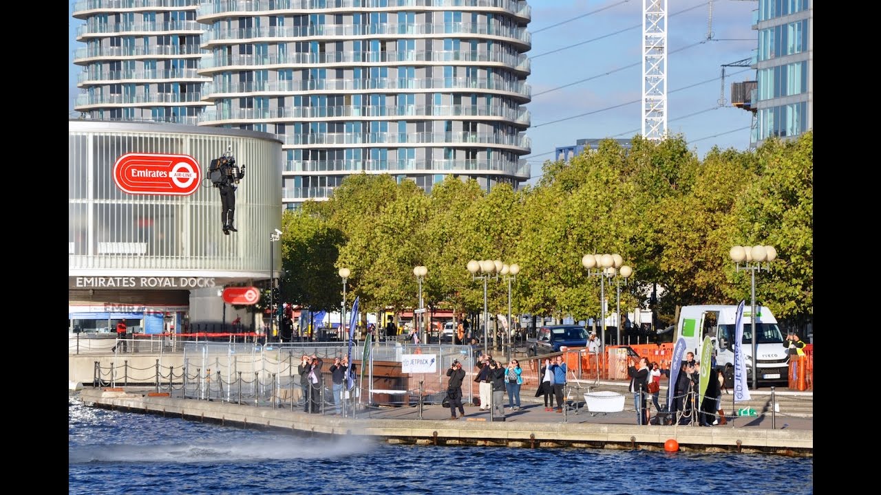London Royal Docks JB10 JetPack flight on BBC One's Breakfast Show 2016.10.06