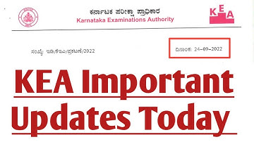 KEA Latest Updates Today 24/09/2022 | Document Verification Schedule & Centres Details