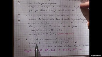 Nombres complexes 2 - 5. Module et argument, forme trigonométrique d