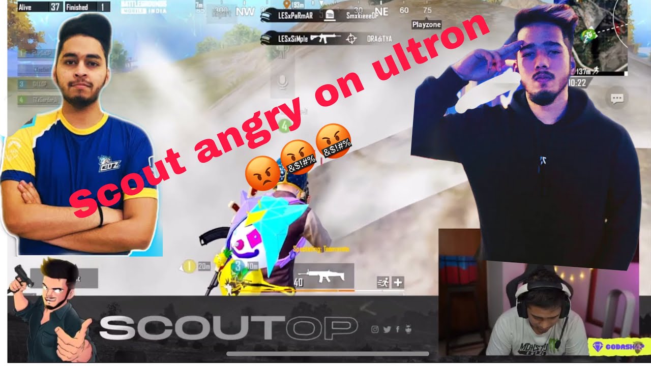 TX VS XO || scout angry on ultron gameplay || upthrust diwali battle 🤬😮😮