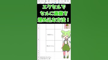 【Excel初心者必見】セルに画像を簡単に埋め込む方法！ #shorts #excel #エクセル