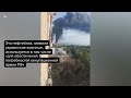 Пожар на нефтебазе в Феодосии после атаки дронов