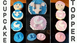 Baby Girl & Baby Boy Cupcakes Topper By Ovenishdelights #genderreveal  #itsaboy #itsagirl #cake