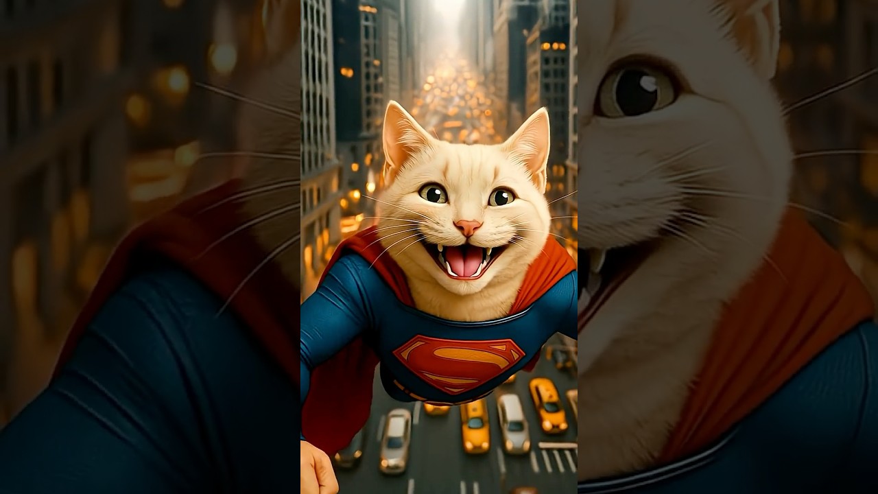 Supercat Flying High Over the City! 