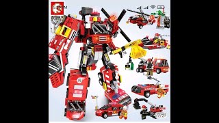 Sembo Block Fire Rescue 6In1 Transformer 103093-103098