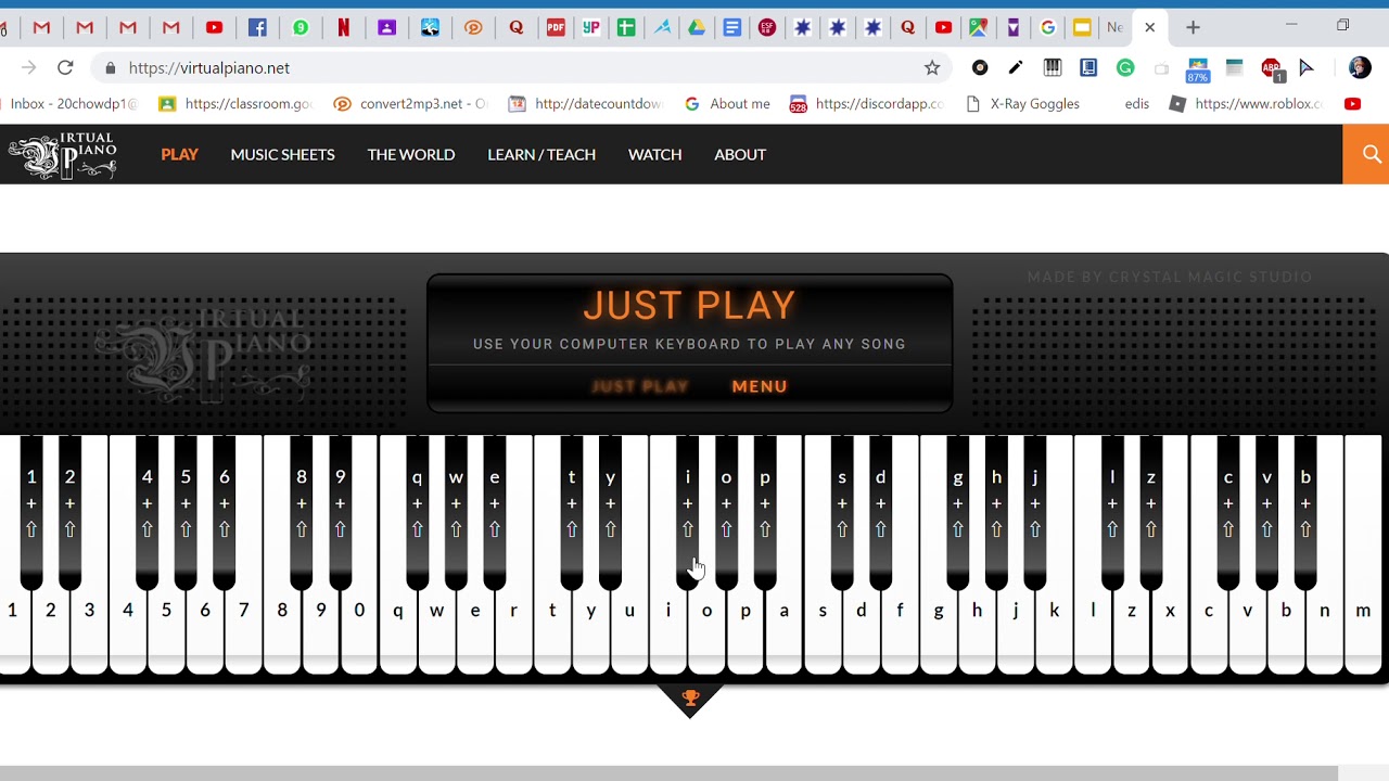 Bitch Lasagna On Virtual Piano So You Can Do Your Part Youtube - bitch lasagna roblox piano