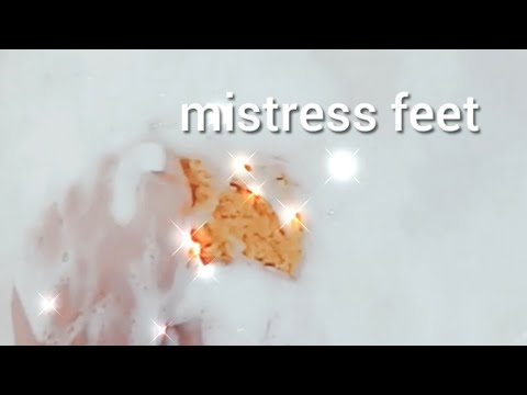 female feet in the bathroom