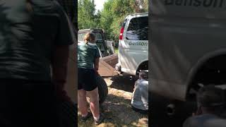 How to change a tire without jack ...