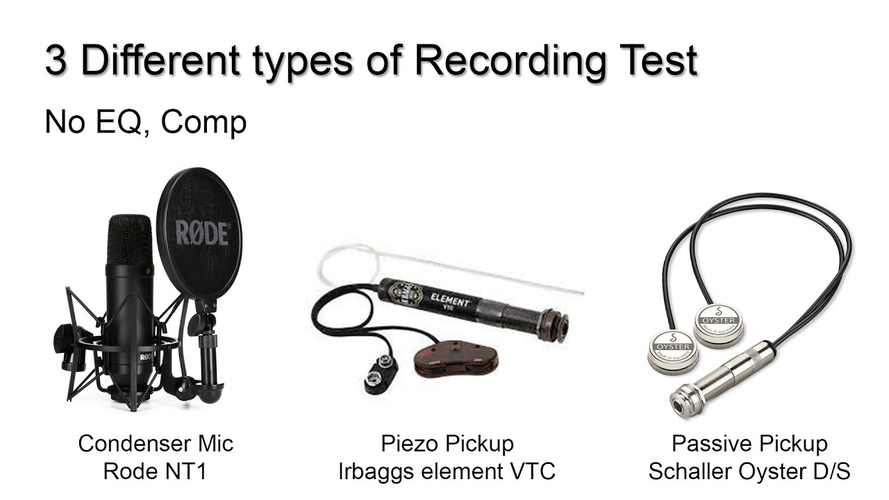 3 different types of Recording - Rode NT1 vs lrbaggs Element VTC vs ...