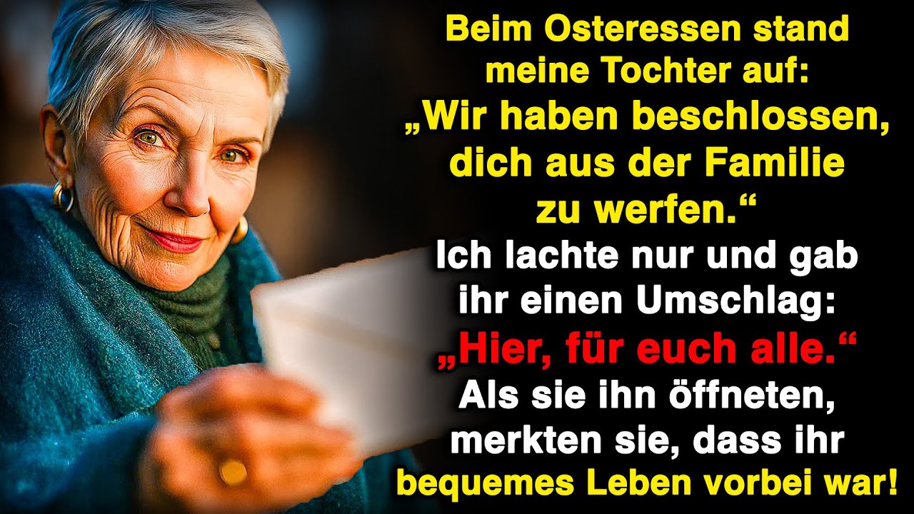 Beim Osteressen verstießen mich meine Kinder, doch mein Umschlag ließ sie erstarren