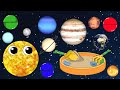 solar system 8 planets Remember names and sizes playing in the sandbox Funny Planet for kids