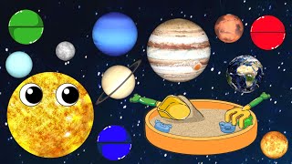 Solar System 8 Planets Remember Names And Sizes Playing In The Sandbox Funny Planet For Kids