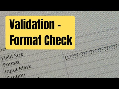 MS Access 2016 Validation - Format Check