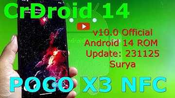 CrDroid v10.0 Official for Poco X3 Android 14 ROM Update: 231125