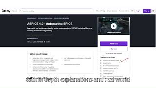 🎉 HUGE DISCOUNT on #ASPICE 4.0 #Udemy Course – Limited Time OfferCoupon Code: EF7D4A1C006E9CE72E32