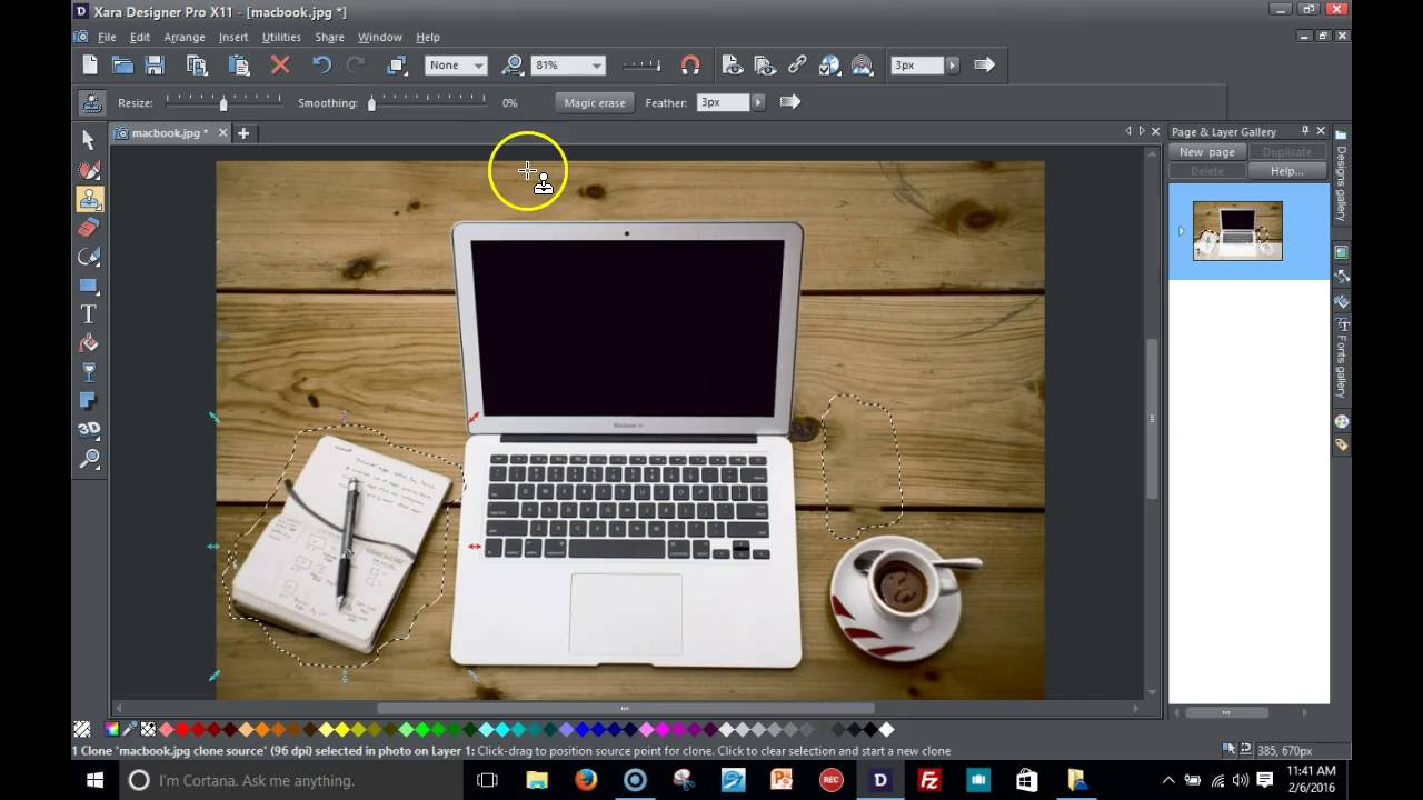 Update Волшебный клон / ластик Xara Designer Pro X11