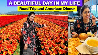 🌷 அமெரிக்காவில் ROAD Trip To A Beautiful Village | Panera Bread Restaurant | Dinner | USA Tamil VLOG