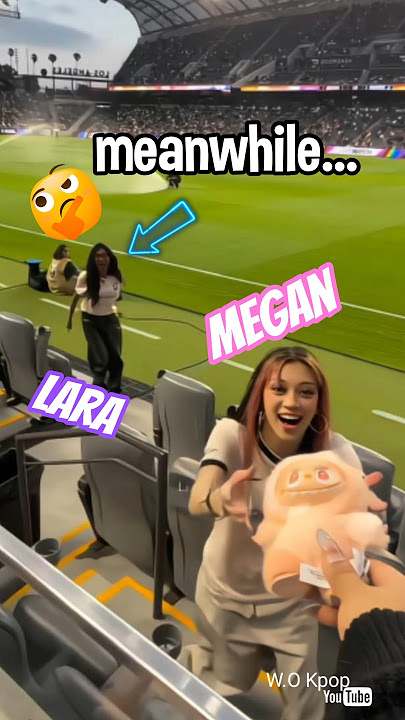 when Megan got a gift & Lara saw 👀 😅 #katseye #megan #lara