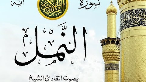سورة النمل - مع إظهار آيات القراءة - تلاوة القارئ الشيخ ياسر الدوسري .