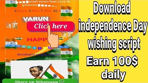 Independence Day wishing script WhatsApp viral script download