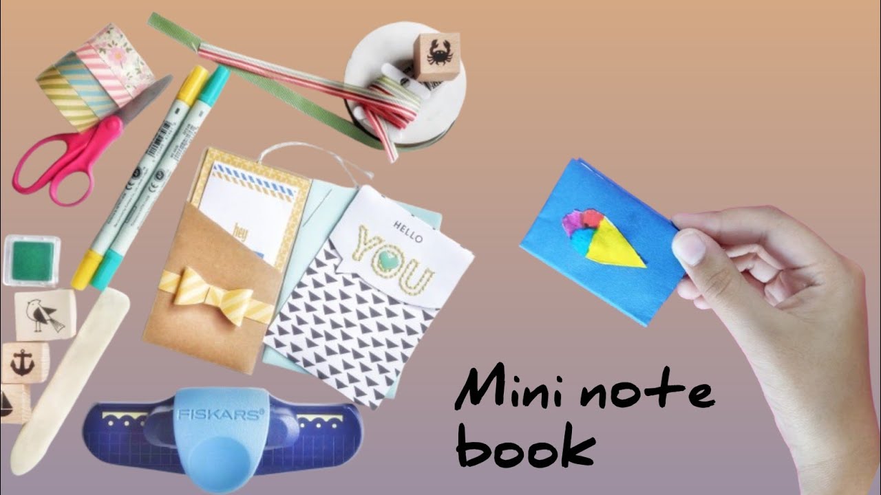 how to make Mini notebook / Mini notebook tutorial/ easy art and craft ...